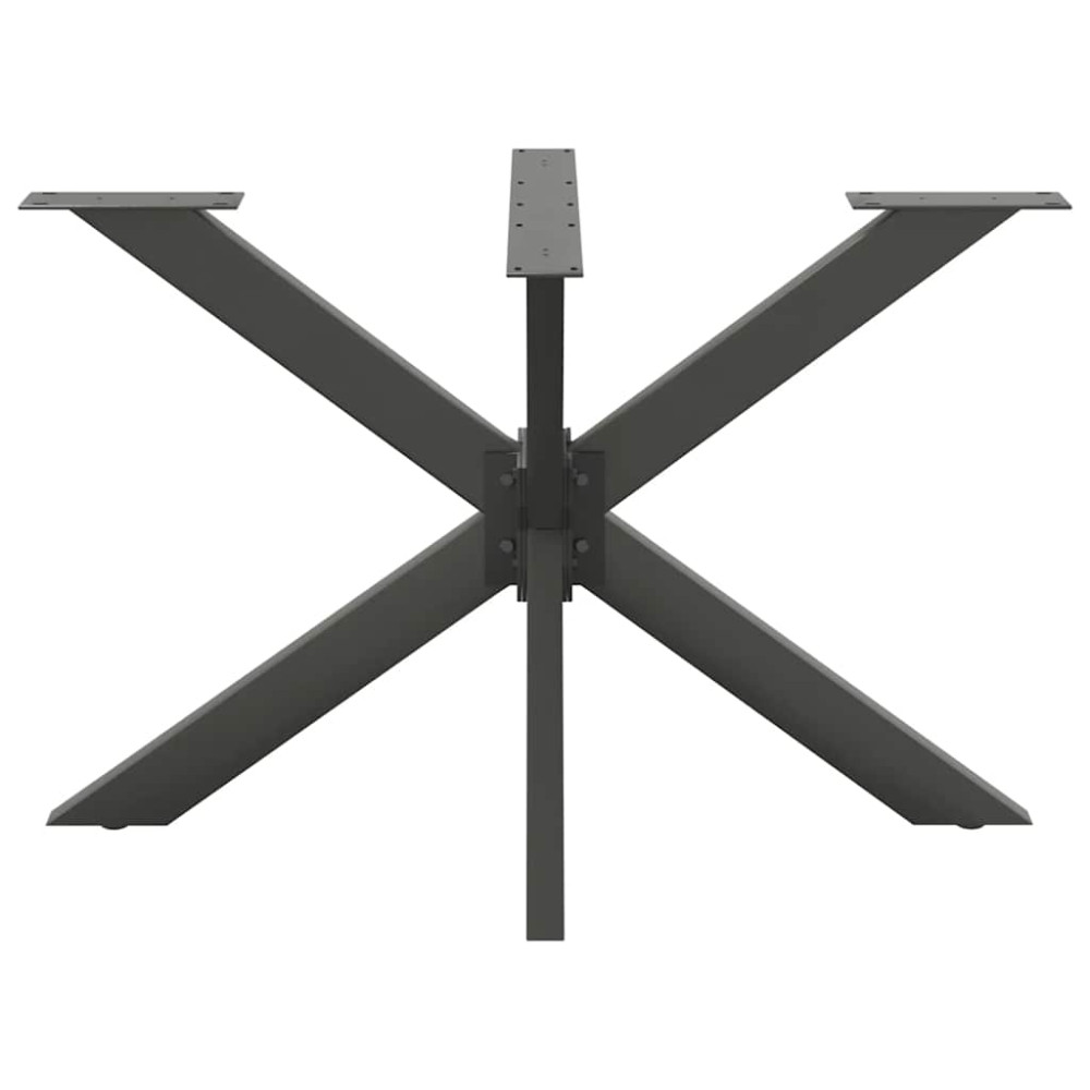 Produktbild för Matbordsben spindelformad antracit 120x68x(72-73) cm stål