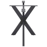 Produktbild för Matbordsben spindelformad antracit 120x68x(72-73) cm stål