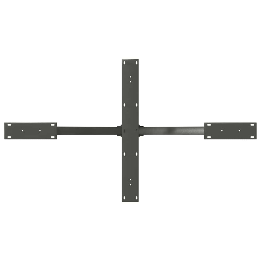 Produktbild för Matbordsben spindelformad antracit 120x68x(72-73) cm stål