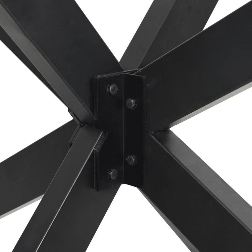 Produktbild för Matbordsben spindelformad antracit 120x68x(72-73) cm stål