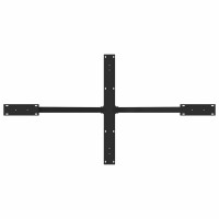 Produktbild för Matbordsben spindelformad svart 150x78x(72-73) cm stål