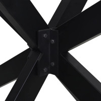 Produktbild för Matbordsben spindelformad svart 150x78x(72-73) cm stål