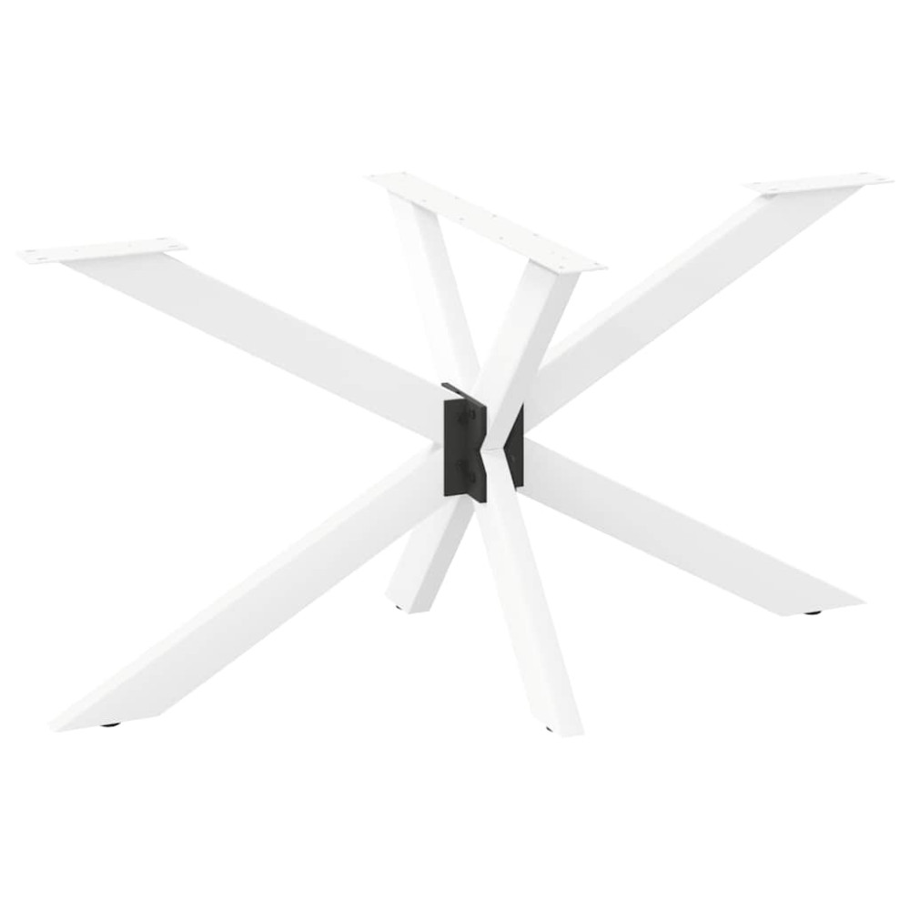 Produktbild för Matbordsben spindelformad vit 150x78x(72-73) cm stål