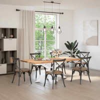 Produktbild för Matbordsben spindelformad vit 150x78x(72-73) cm stål