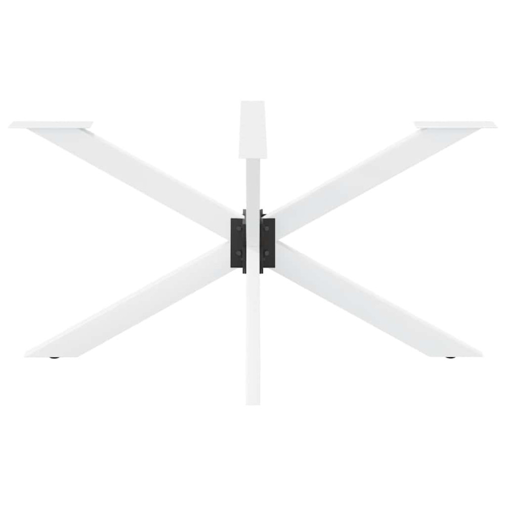 Produktbild för Matbordsben spindelformad vit 150x78x(72-73) cm stål