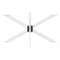Produktbild för Matbordsben spindelformad vit 150x78x(72-73) cm stål