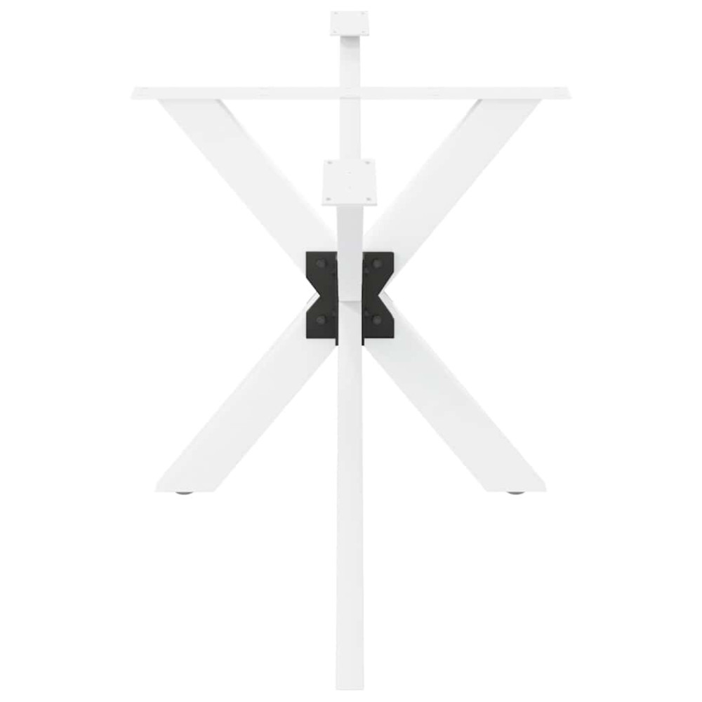 Produktbild för Matbordsben spindelformad vit 150x78x(72-73) cm stål