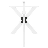 Produktbild för Matbordsben spindelformad vit 150x78x(72-73) cm stål