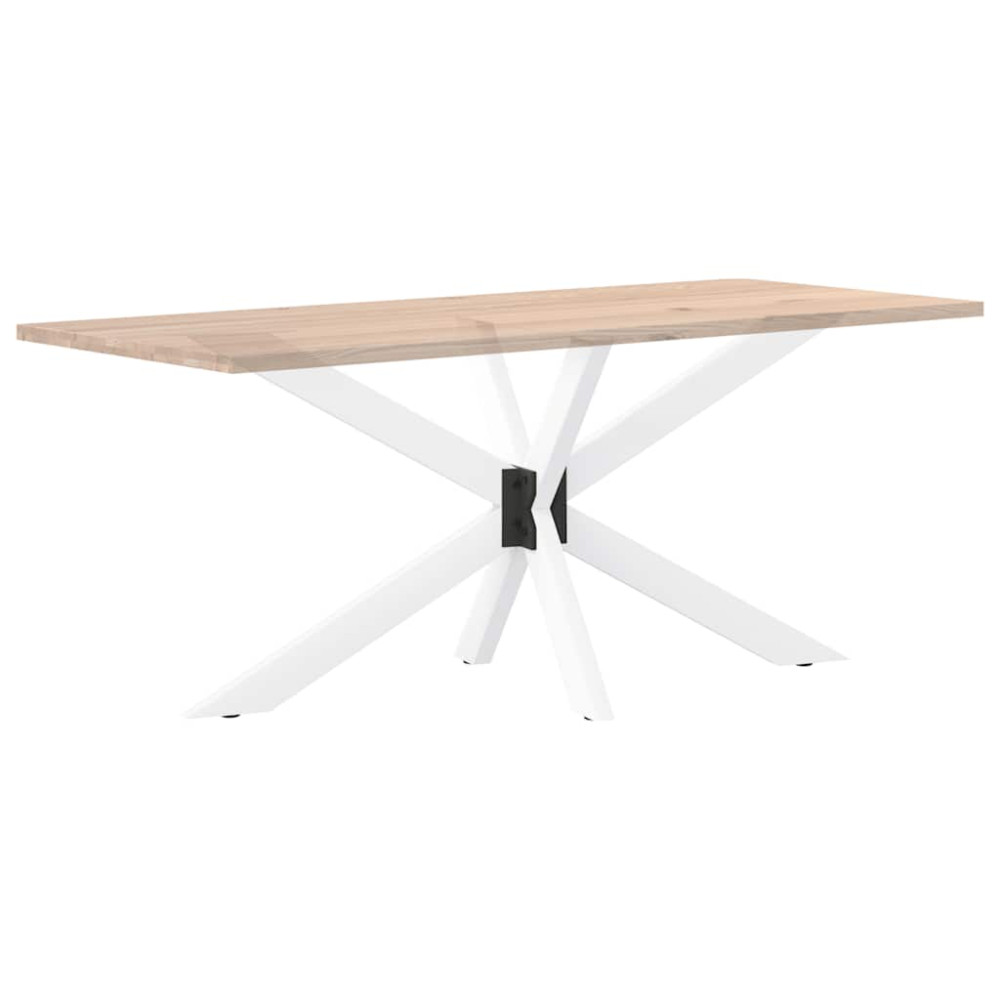 Produktbild för Matbordsben spindelformad vit 150x78x(72-73) cm stål