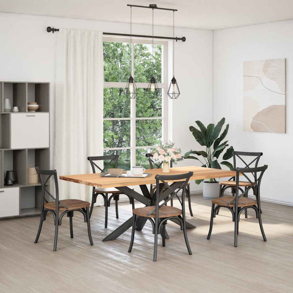Produktbild för Matbordsben spindelformad antracit 150x78x(72-73) cm stål