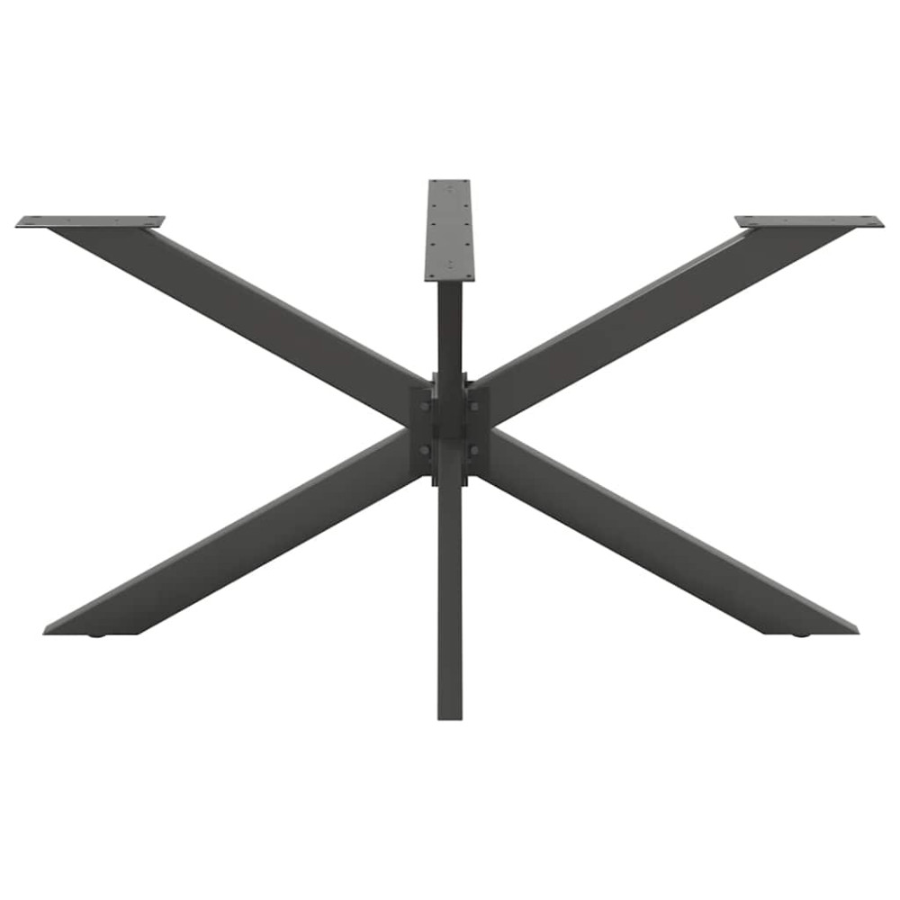 Produktbild för Matbordsben spindelformad antracit 150x78x(72-73) cm stål