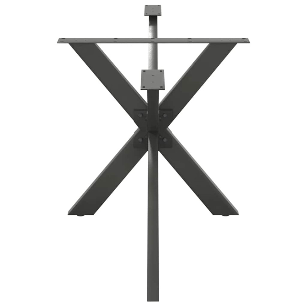 Produktbild för Matbordsben spindelformad antracit 150x78x(72-73) cm stål