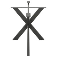 Produktbild för Matbordsben spindelformad antracit 150x78x(72-73) cm stål