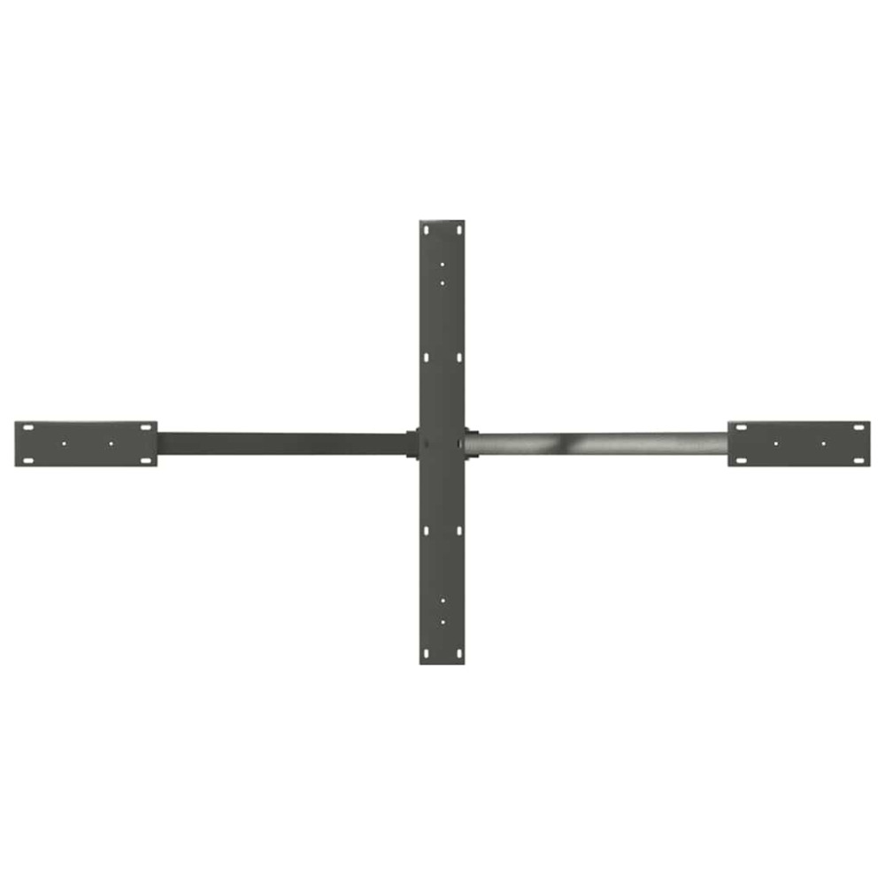 Produktbild för Matbordsben spindelformad antracit 150x78x(72-73) cm stål