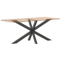 Produktbild för Matbordsben spindelformad antracit 150x78x(72-73) cm stål