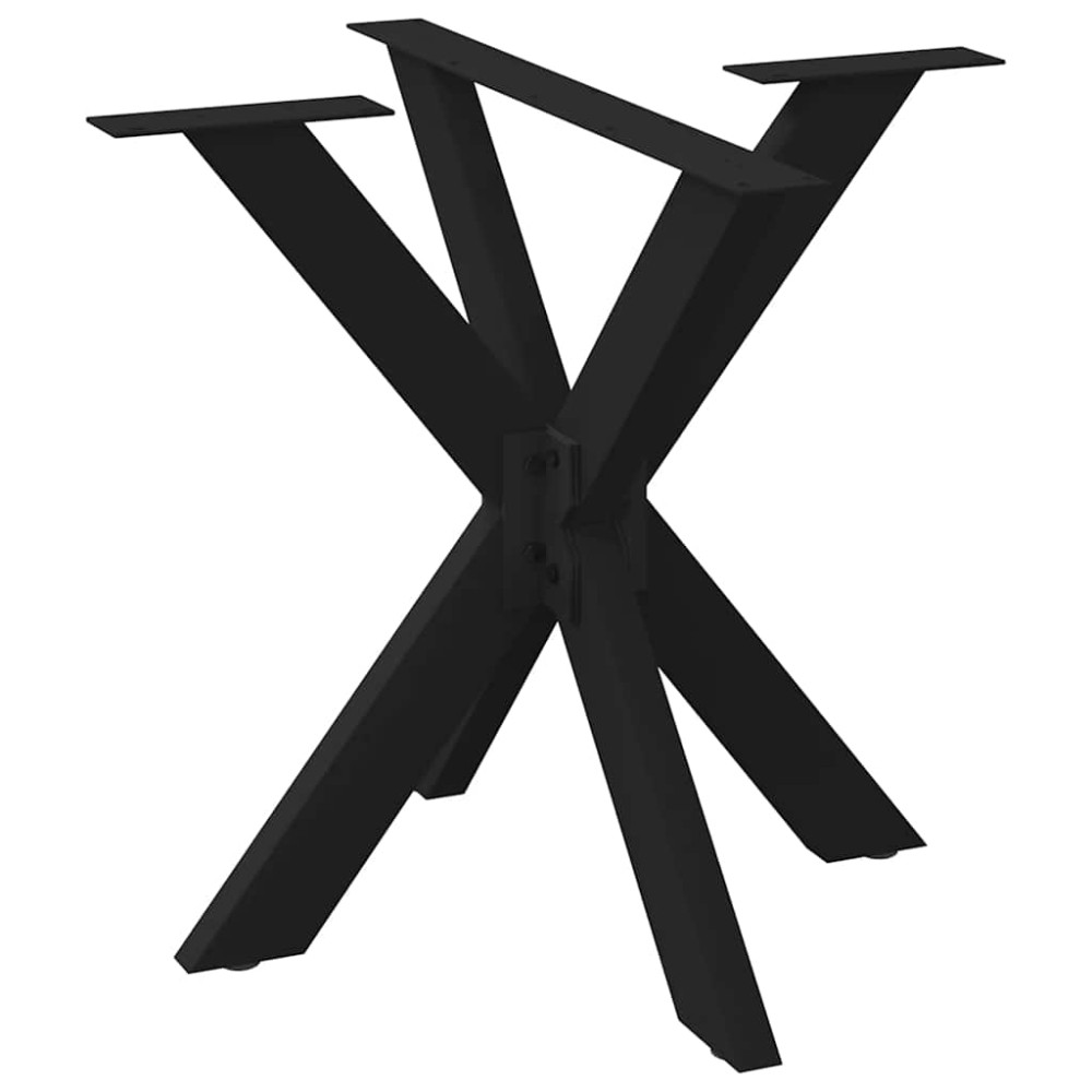 Produktbild för Matbordsben spindelformad svart 85x85x(72-73) cm stål