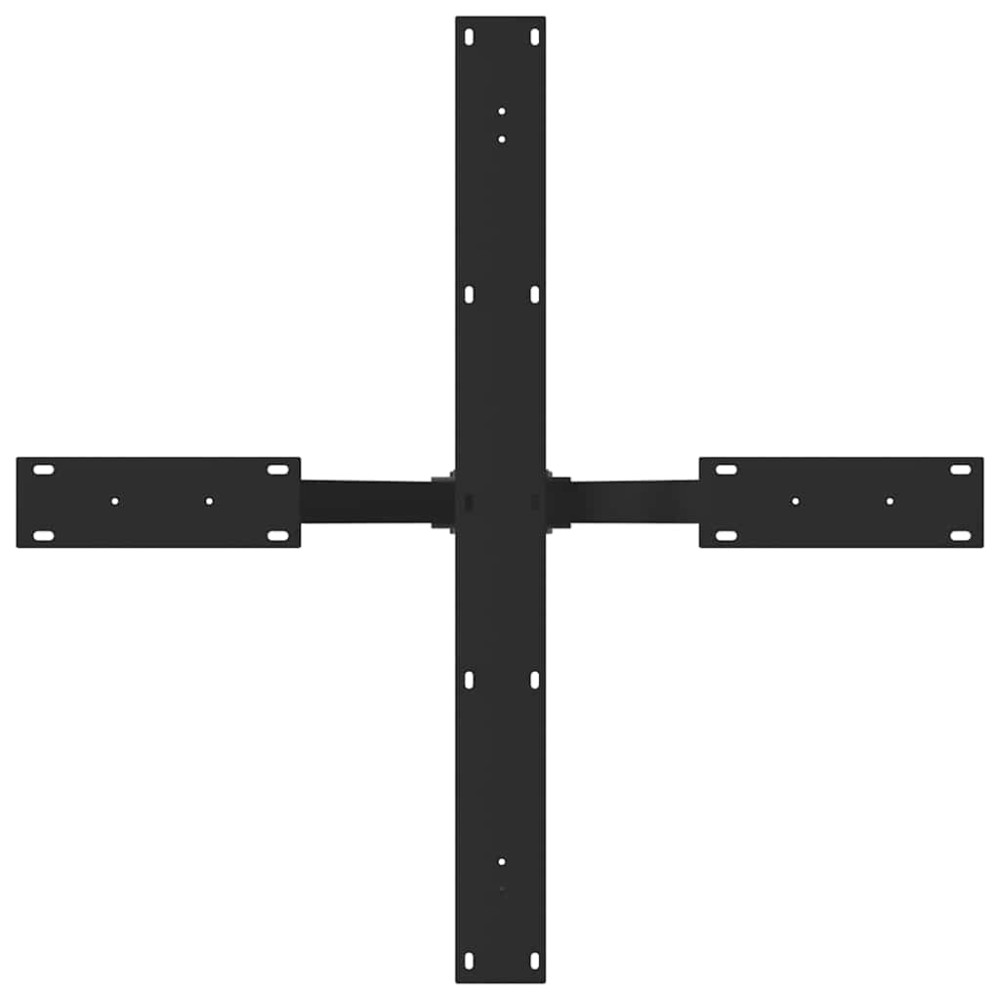 Produktbild för Matbordsben spindelformad svart 85x85x(72-73) cm stål