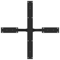 Produktbild för Matbordsben spindelformad svart 85x85x(72-73) cm stål
