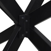 Produktbild för Matbordsben spindelformad svart 85x85x(72-73) cm stål