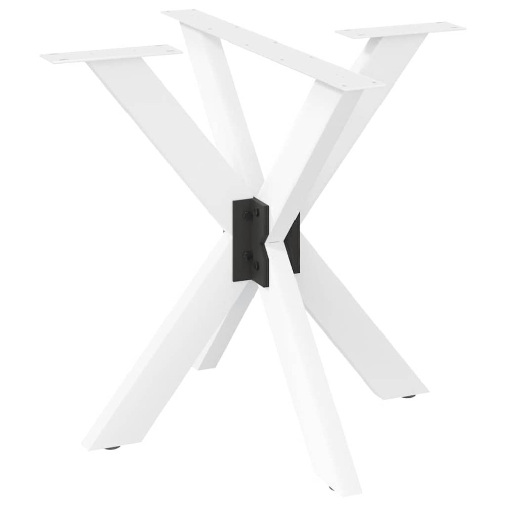 Produktbild för Matbordsben spindelformad vit 85x85x(72-73) cm stål