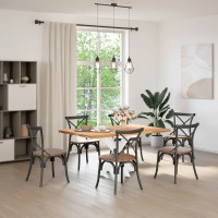 Produktbild för Matbordsben spindelformad vit 85x85x(72-73) cm stål