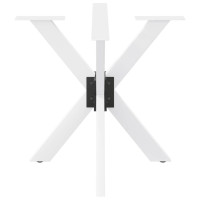 Produktbild för Matbordsben spindelformad vit 85x85x(72-73) cm stål