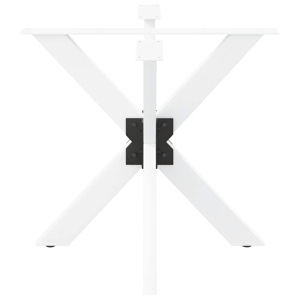 Produktbild för Matbordsben spindelformad vit 85x85x(72-73) cm stål