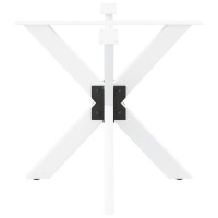 Produktbild för Matbordsben spindelformad vit 85x85x(72-73) cm stål