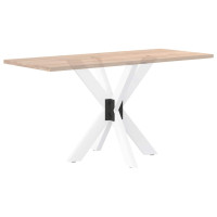 Produktbild för Matbordsben spindelformad vit 85x85x(72-73) cm stål