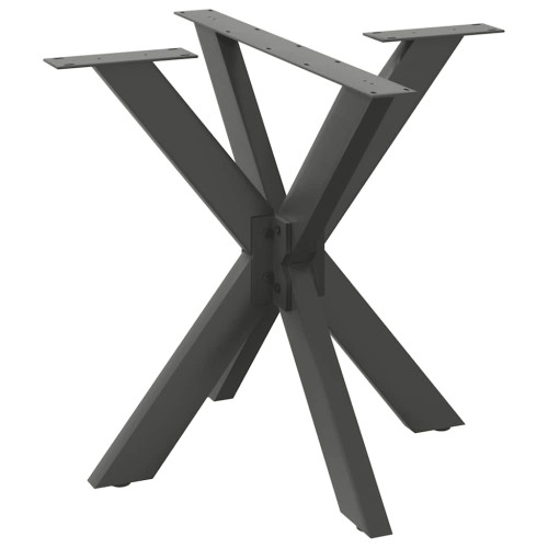vidaXL Matbordsben spindelformad antracit 85x85x(72-73) cm stål