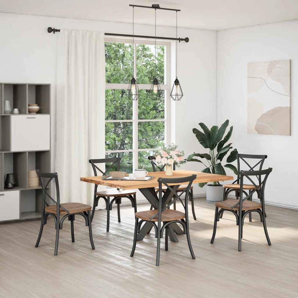 Produktbild för Matbordsben spindelformad antracit 85x85x(72-73) cm stål