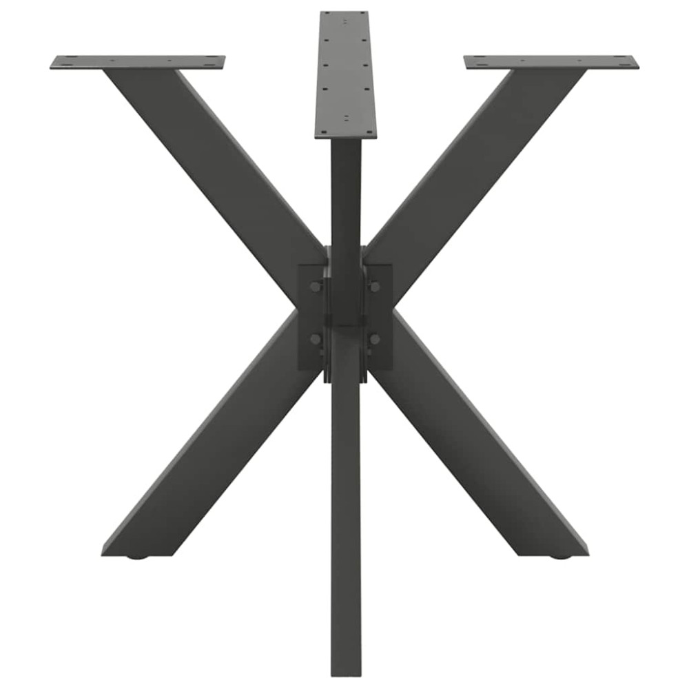 Produktbild för Matbordsben spindelformad antracit 85x85x(72-73) cm stål
