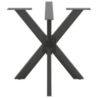 Produktbild för Matbordsben spindelformad antracit 85x85x(72-73) cm stål
