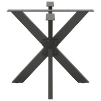 Produktbild för Matbordsben spindelformad antracit 85x85x(72-73) cm stål