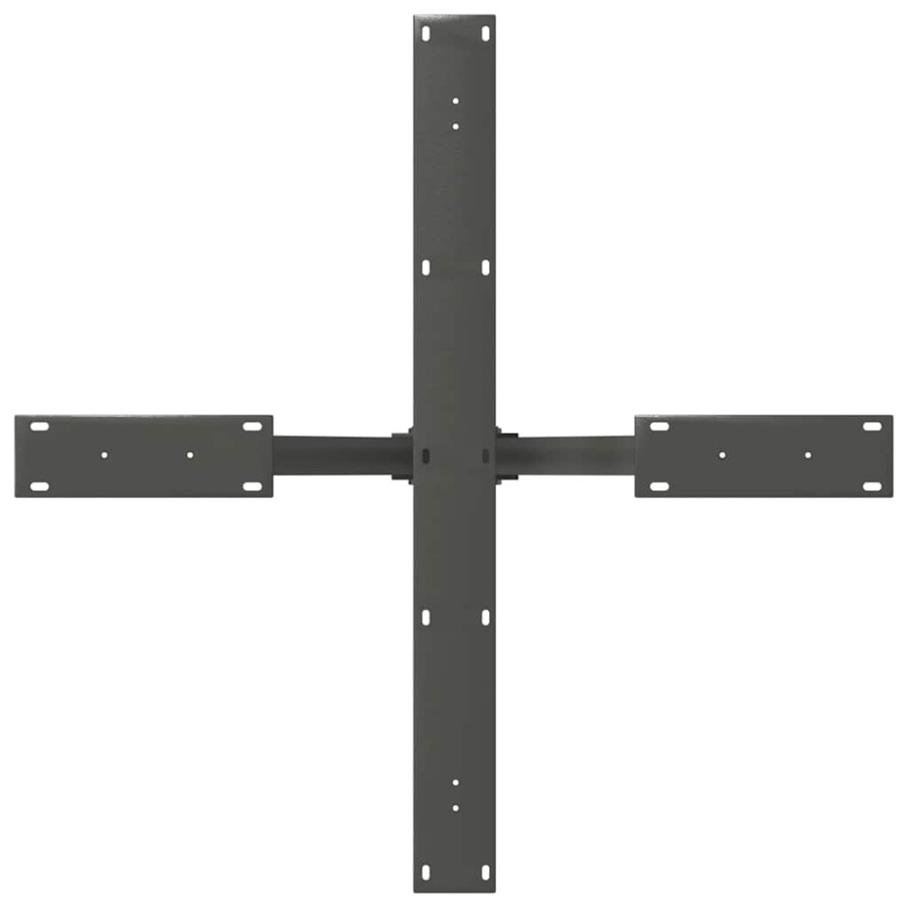 Produktbild för Matbordsben spindelformad antracit 85x85x(72-73) cm stål