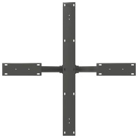 Produktbild för Matbordsben spindelformad antracit 85x85x(72-73) cm stål