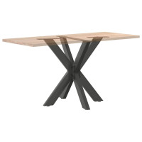 Produktbild för Matbordsben spindelformad antracit 85x85x(72-73) cm stål