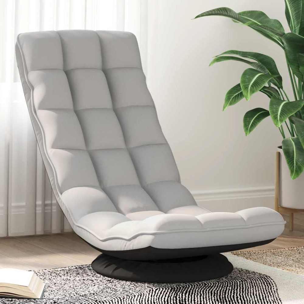 Produktbild för Snurrbar golvstol molngrå 70x51x79 cm tyg