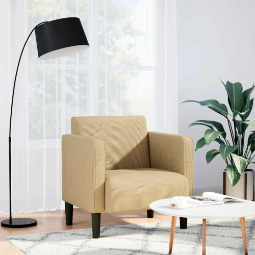 vidaXL Soffstol med armstöd grågrön 54 cm manchestertyg