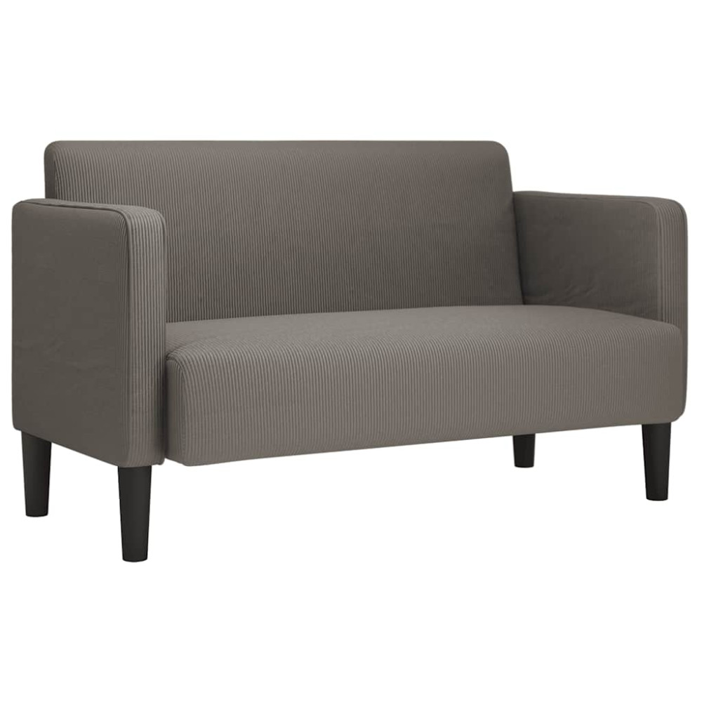 Produktbild för Loveseat soffa ljusgrå 109 cm manchestertyg