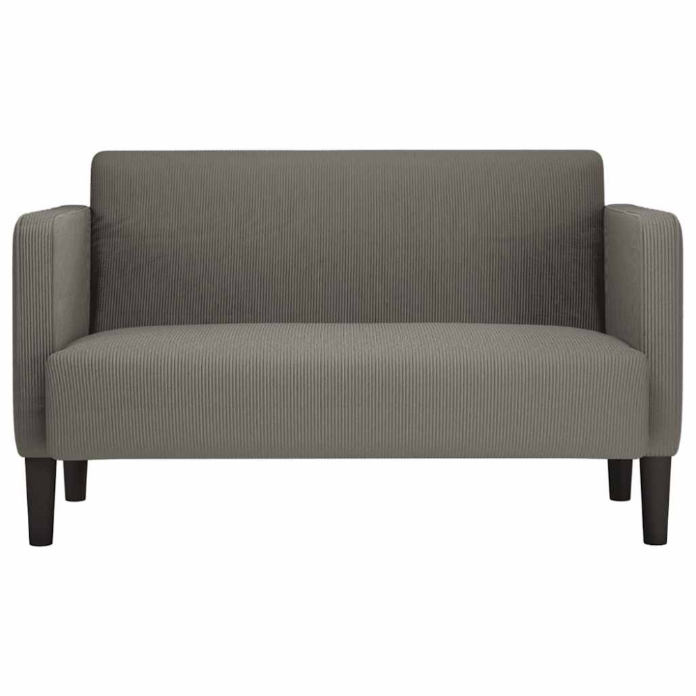 Produktbild för Loveseat soffa ljusgrå 109 cm manchestertyg