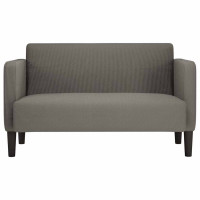 Produktbild för Loveseat soffa ljusgrå 109 cm manchestertyg
