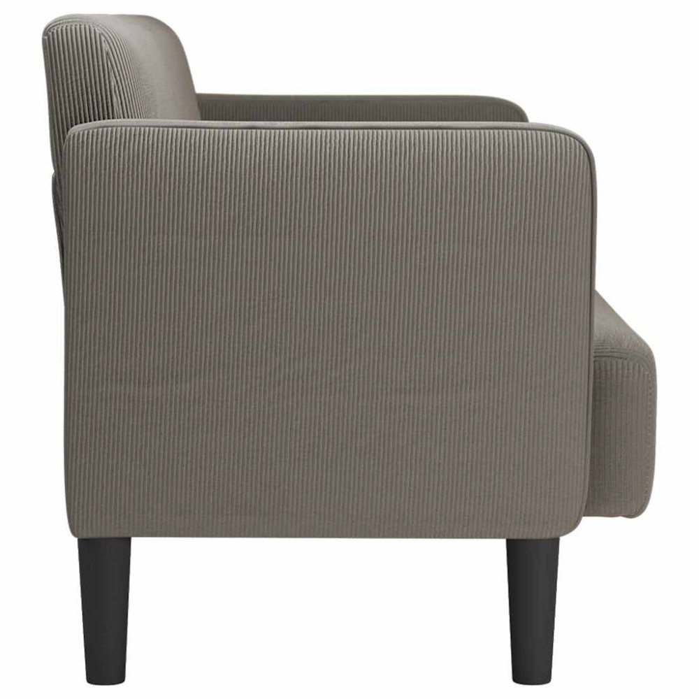 Produktbild för Loveseat soffa ljusgrå 109 cm manchestertyg