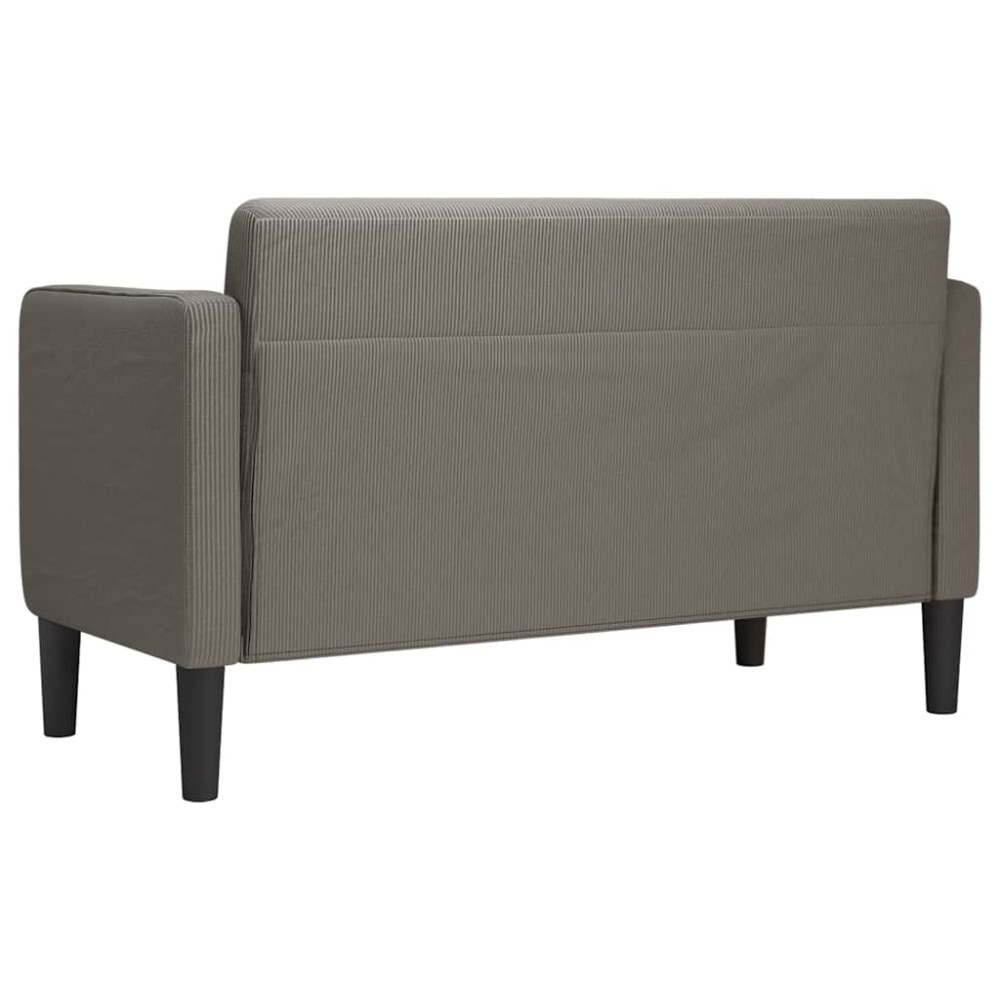 Produktbild för Loveseat soffa ljusgrå 109 cm manchestertyg