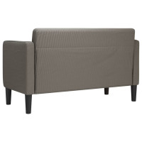 Produktbild för Loveseat soffa ljusgrå 109 cm manchestertyg