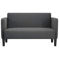Produktbild för Loveseat soffa mörkgrå 109 cm manchestertyg