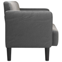 Produktbild för Loveseat soffa mörkgrå 109 cm manchestertyg