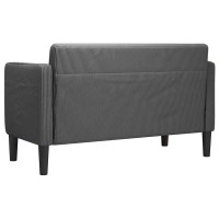 Produktbild för Loveseat soffa mörkgrå 109 cm manchestertyg