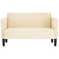 Produktbild för Loveseat soffa cremefärgad 109 cm manchestertyg