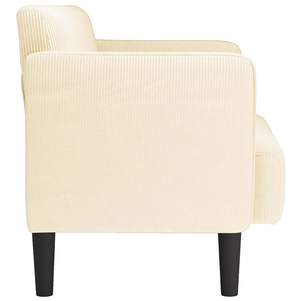 Produktbild för Loveseat soffa cremefärgad 109 cm manchestertyg